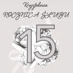 Karnet Swarovski kwadrat CL4405 Rocznica Ślubu 15 - Clear Creations