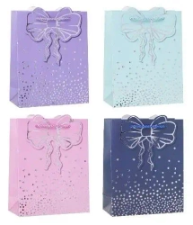 Torebka ozdobna 18x24x8cm hot-stamp mix ROZETTE