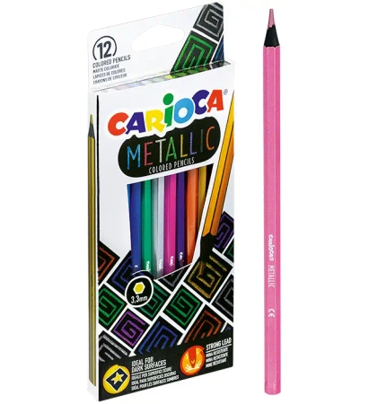 Kredki ołówkowe metaliczne Carioca 12 kolorów