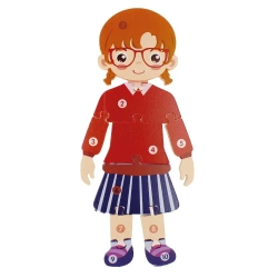 Układanka drewniana. Dziewczynka. Mega creative 523414