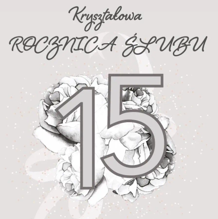 Karnet Swarovski kwadrat CL4405 Rocznica Ślubu 15 - Clear Creations