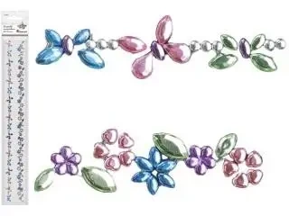 Kryształki samoprzylepne na pasku Kwiaty 2szt - Titanum