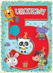 Karnet B6 Urodziny 5 - Zwierzaki - Henry