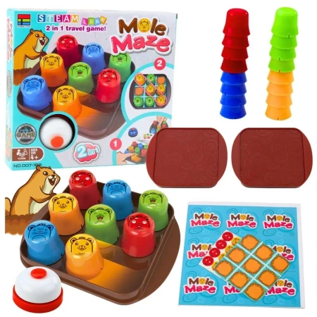 Gra zręcznościowa 2w1 Mole Maze - Leantoys