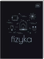 Brulion tematyczny FIZYKA A5 80k zeszyt TWARDA OKŁADKA ze ściągą - Interdruk