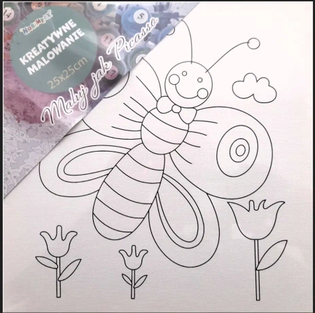 Obrazy do malowania Motylek  25cmx25cm - Norimpex