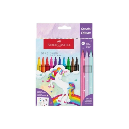 Flamastry Unicorn 10+3 kol. - Faber Castell