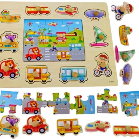 Puzzle pojazdy miejskie - Maksik