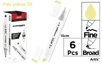 Marker Chromax z 2 końcówk. pale yellow 38 (6szt) - Artix
