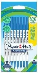 Długopis Kilometrico 1,0mm niebieski 8szt - Paper Mate
