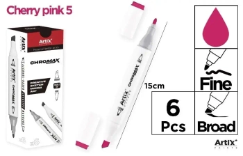 Marker Chromax z 2 końcówk. cherry pink 5 (6szt) - Artix