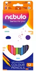 Kredki sześciokątne Nebulo 12 kolorów - Panta Plast