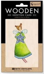 Karnet drewniany C6 + koperta Wróżka - Cozywood