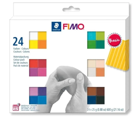 Fimo Soft 24x25g kolory Basic - Staedtler
