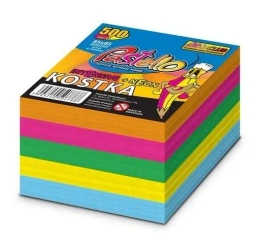 Kostka klejona 85x85mm 500 kartek kolorowa - Alfa Pastello