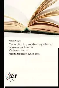 Caractéristiques des voyelles et consonnes finales vietnamiennes - NGUYEN-V