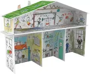 Kolorowanka XXL 3D Domek tylko dla Chłopaków - Monumi