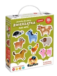 Puzzle do pary Zwierzątka na wsi - CzuCzu