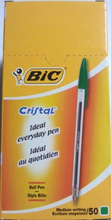 Długopis Cristal Original zielony display 50 sztuk - BIC