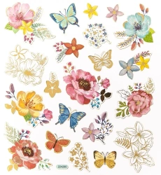 Naklejki kwiaty i motyle 21szt - Dalprint dpCraft