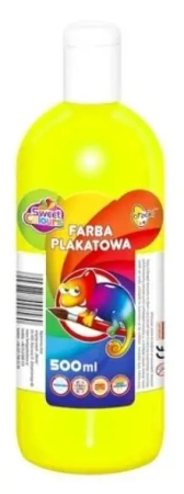 Farby plakatowe fluorescencyjne 500ml 6 żółte - Sweet colours