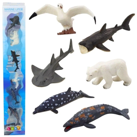 Zestaw mini figurki zwierzęta morskie 6-8cm 6szt - Leantoys
