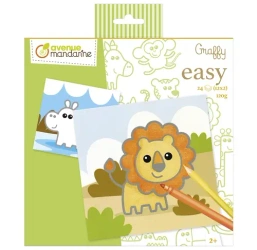 Kolorowanka Graffy Easy Dzikie zwierzęta - AVENUE MANDARINE