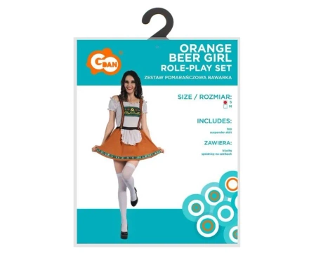Strój dla dorosłych Bawarka pomarańczowa rozm. S - Godan