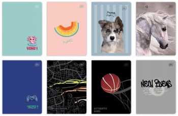 Zeszyt w kolorową kratkę. A5 32k - Interdruk