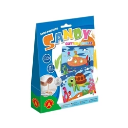 Piaskowe Malowanki z brokatem Sandy Glitter żółw i łódź podwodna - ALEXANDER GRY