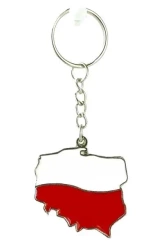 Brelok metalowy Polska kontur ABINO