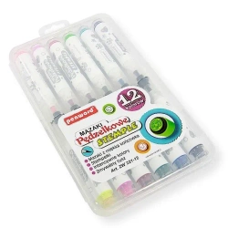 Mazaki pędzelkowe ze stemplami 12 kolorów - Penword