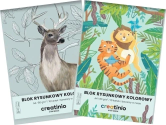 Blok rysunkowy kolorowy A4/10K Creatinio (20szt) - Top 2000
