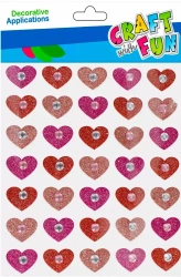 Naklejki Serce Brokat Craft with Fun 501869