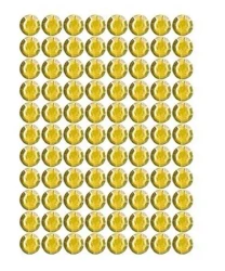 Dżety samoprzylepne złote 4mm 240szt - Brewis