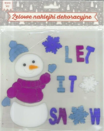 Żelowe naklejki dekoracyjne - BN Let it snow - MCD