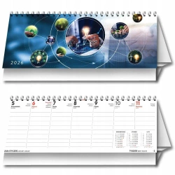 Kalendarz 2026 biurkowy tygodniowy poziomy - Evena