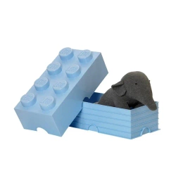 LEGO(R) pojemnik klocek ósemka błękitny - NHG