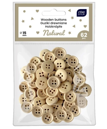 Guziki naturalne 62szt - INTERDRUK