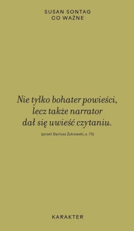 Co ważne - Susan Sontag