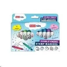 Pisaki ze stempelkami 12 kolorów EASY - Easy Stationery