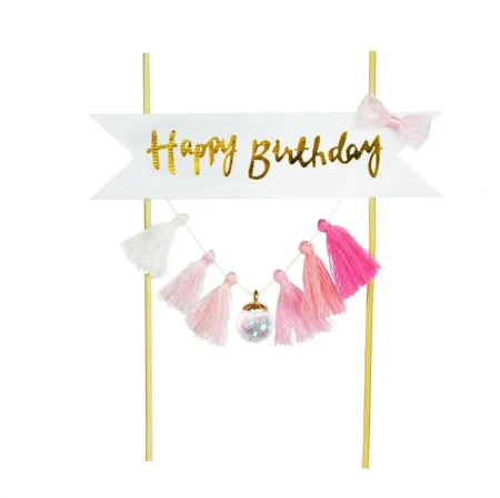 Piker Happy Birthday różowy - Arpex