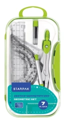 Zestaw szkolny geometryczny 7el zielony - STARPAK