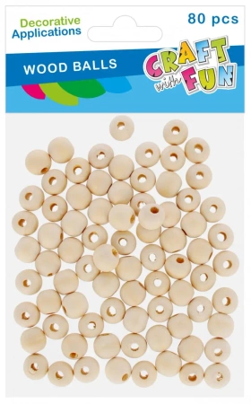 Ozdoby Dekoracyjne Kulki Drewniane 10 mm Op.80 szt. Craft with Fun 567233