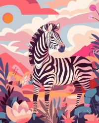 Malowanie po numerach 40x50 Zebra - Koh-I-Noor