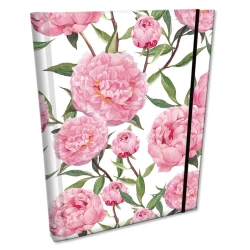 Notes B6 kratka z gumką Soft Touch Peonie - EV-Corp