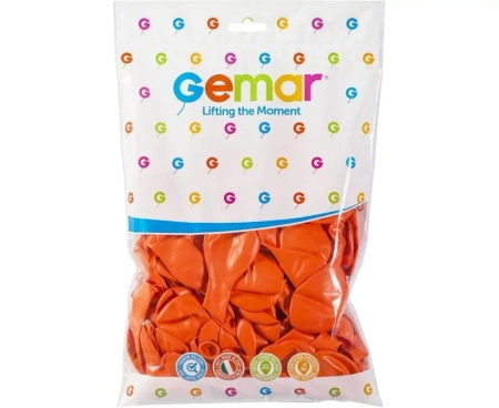 Balony pastelowe pomarańczowe 21cm 100szt - Godan