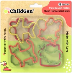 Zestaw 8 foremek do modelowania ciastoliny - ChildGen (GEN OYUNCAK SANAYİ TİCARET A.Ş.)