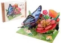 Puzzle 3D drewniane motyl na kwiatach - Pro Kids