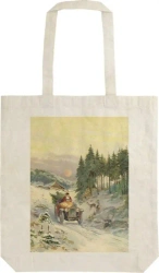 Torba bawełniana STBAG 68 Święta Mikołaj w aucie - Skona Ting